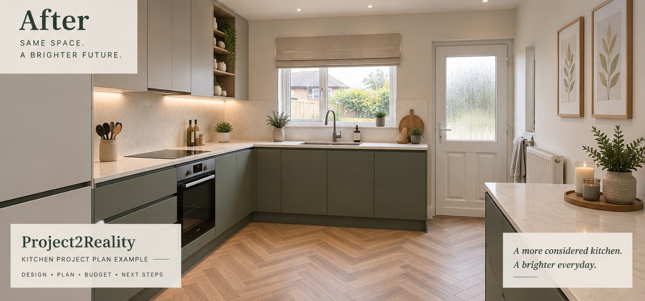 Modern elegant kitchen — Project Plan example
